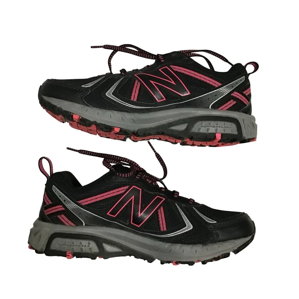 New Balance WT410LB5 Womens Black Pink Trail Running Shoes Size‎ 8